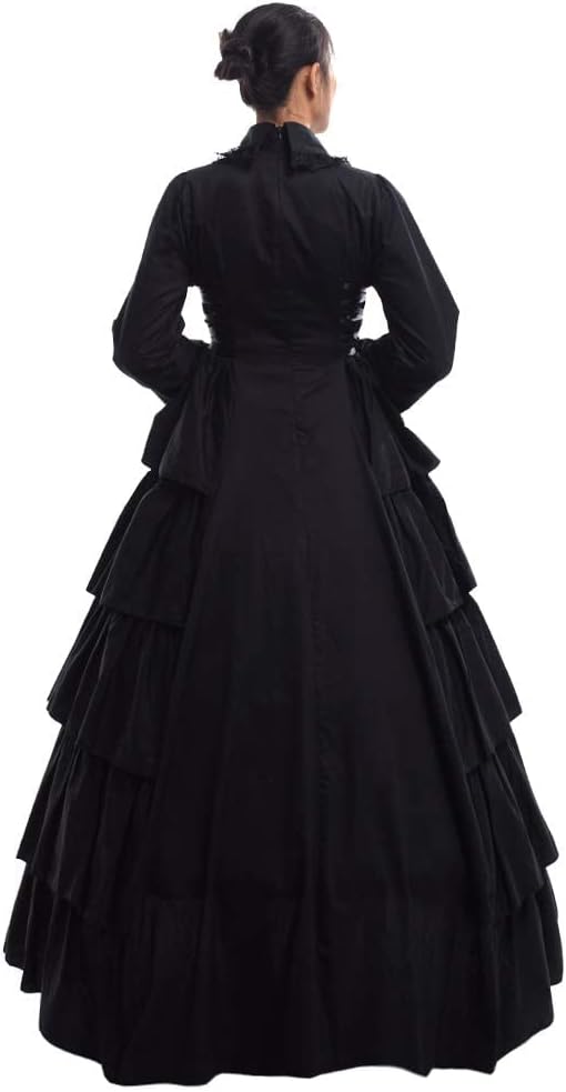 GRACEART Damen Gothic Viktorianisches Kleid Renaissance Maxi Kostüm (XL), XL