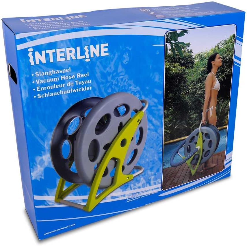 Interline Schlauchaufwickler für Poolschläuche bis 15 m - Leichter & robuster Schlauchaufroller mit
