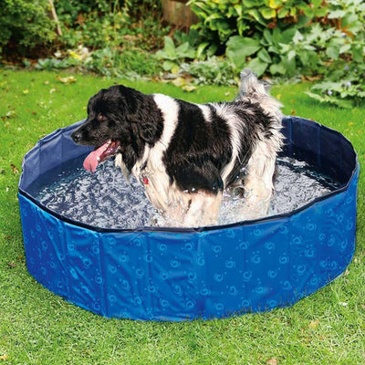 Karlie 521481 Doggy Pool H: 30 cm ø: 120 cm blau Blau L: 120 cm B: 120 cm H: 30 cm, Blau L: 120 cm B