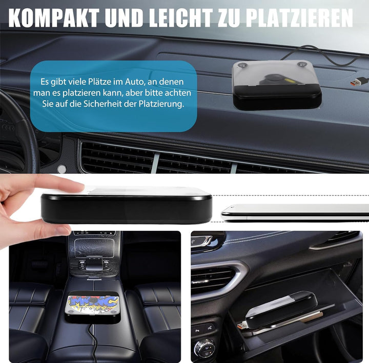 CD Player für Auto, Externer Universal Auto CD Player mit USB/AUX-Anschluss, Plug & Play, Anti-Skip-