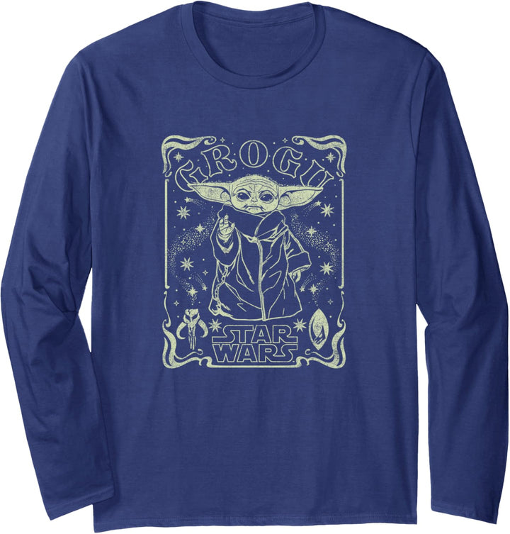 Star Wars: The Mandalorian Starry Grogu Tarot Style Langarmshirt