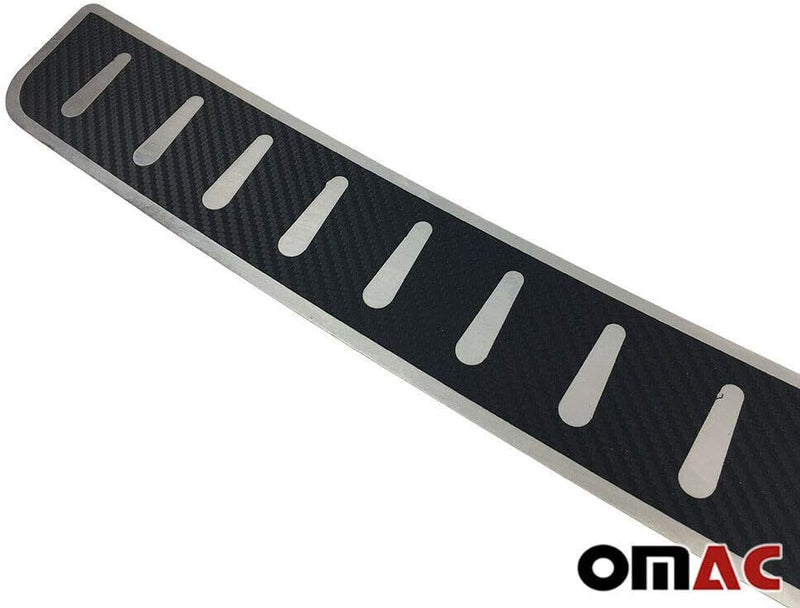 OMAC Ladekantenschutz Stossstange kompatibel mit VW Multivan T5 2003-2015 Chrom Kohlefaserfolien Ede