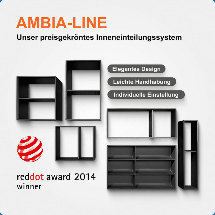 Blum Ambia-Line Frontauszugsrahmen 371x218x110mm, KS Stahl carbonschwarz matt