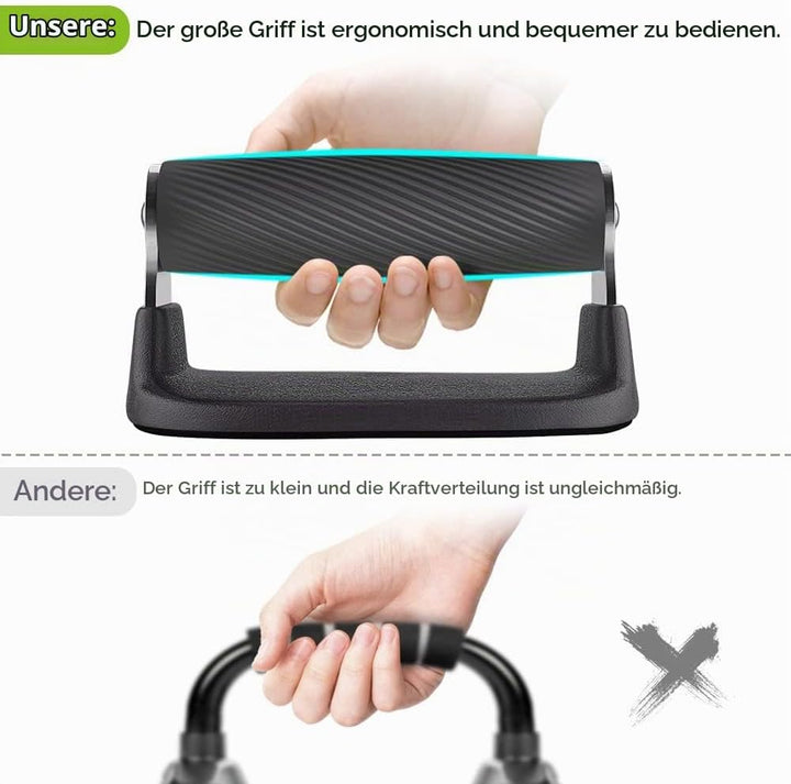 BeneLabel Liegestützstangen, Liegestützständer, rutschfeste Weichplastik-Push-Up-Griffe, rutschfeste