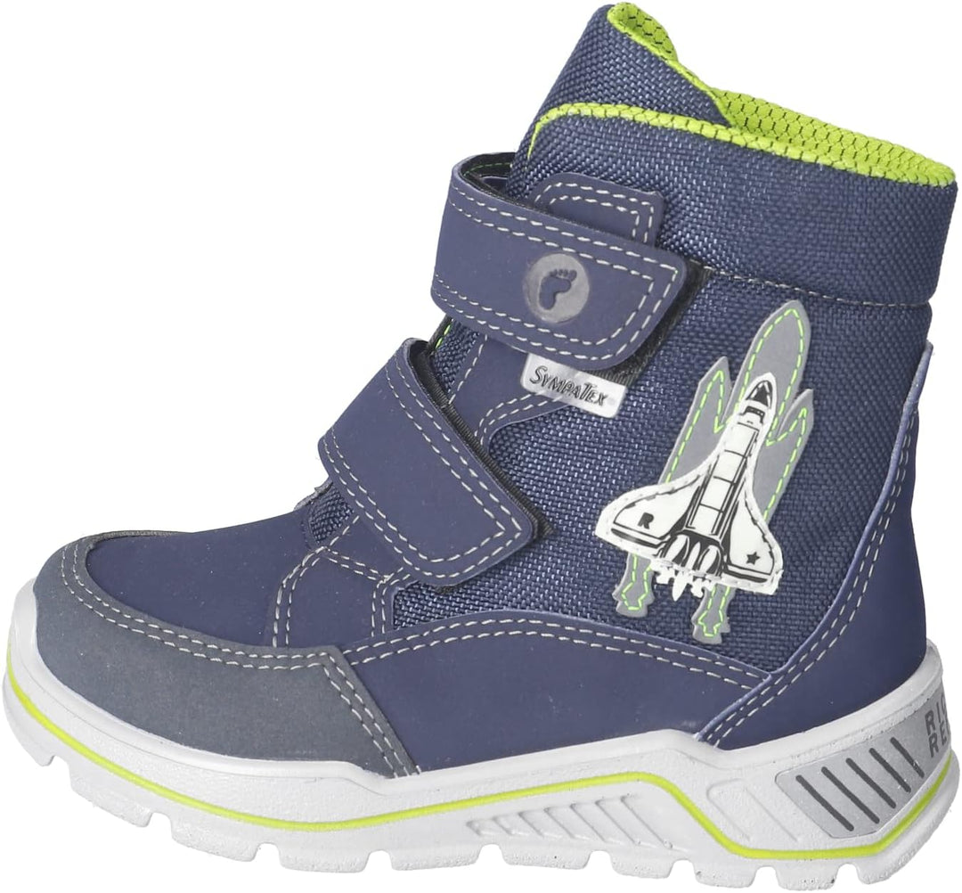RICOSTA Jungen Winterstiefel ALIX, Boots,WMS:Weit,Sympatex,Glow in The Dark 27 EU Weit Blau 180, 27