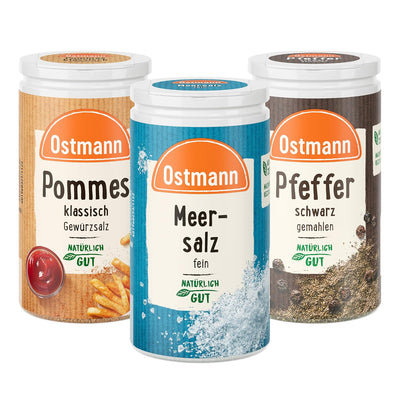 Ostmann Gewürze - gefülltes Gewürzregal mit 21 Gewürzdosen | Set aus Gewürze, Kräuter, Gewürzmischun