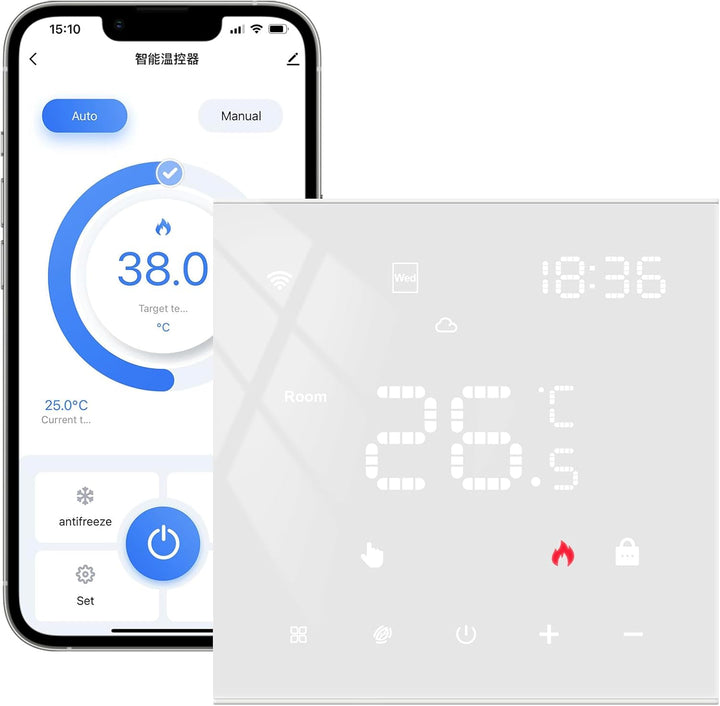 【2023 Neu】 MIUCDA Tuya Smart Thermostat für Wasser Fussbodenheizungen und Boiler WiFi Heizungsthermo