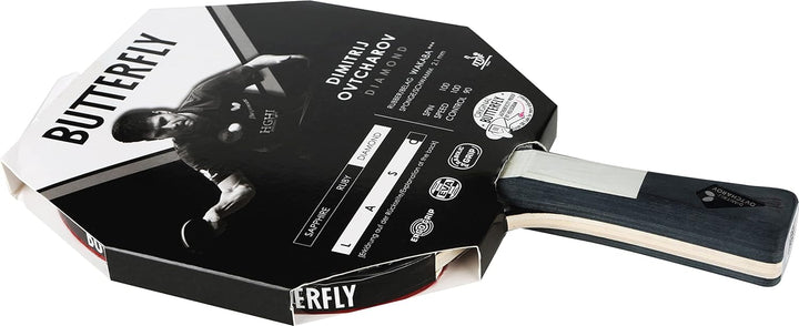 Butterfly Dimitrij Ovtcharov Diamond Tischtennisschläger | Eva-Technologie | ITTF zertifizierter Wak
