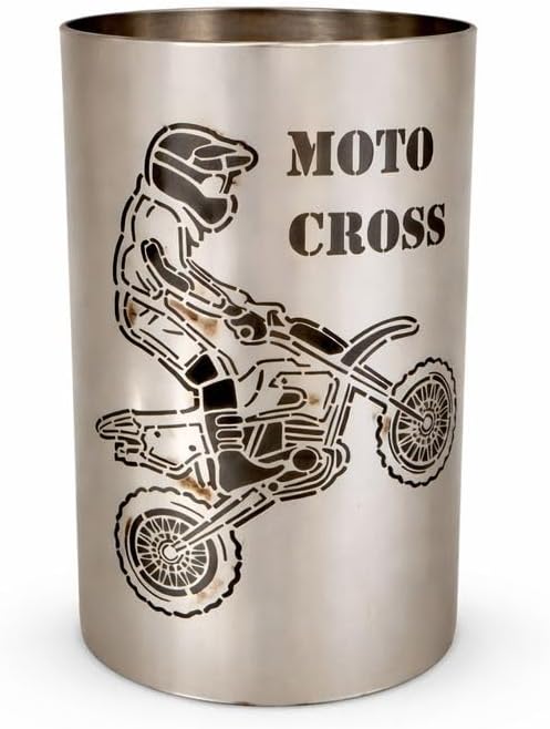 Feuertonne/Feuerkorb mit Motiv Moto Cross