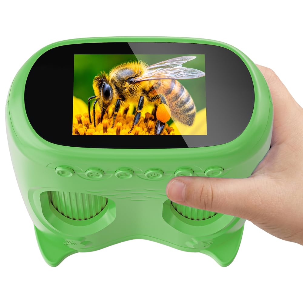 2-in-1 Digitales Mikroskop für Kinder und Teleskop (Green), Green