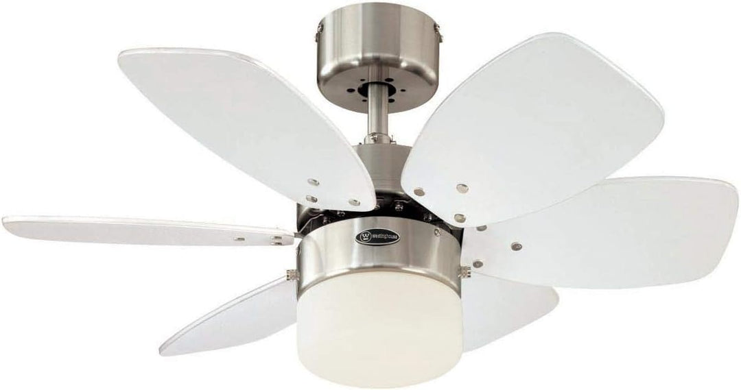Westinghouse Lighting 76cm Deckenventilator Flora Royale mit Einzelleuchte und sechs Flügeln, Ausfüh