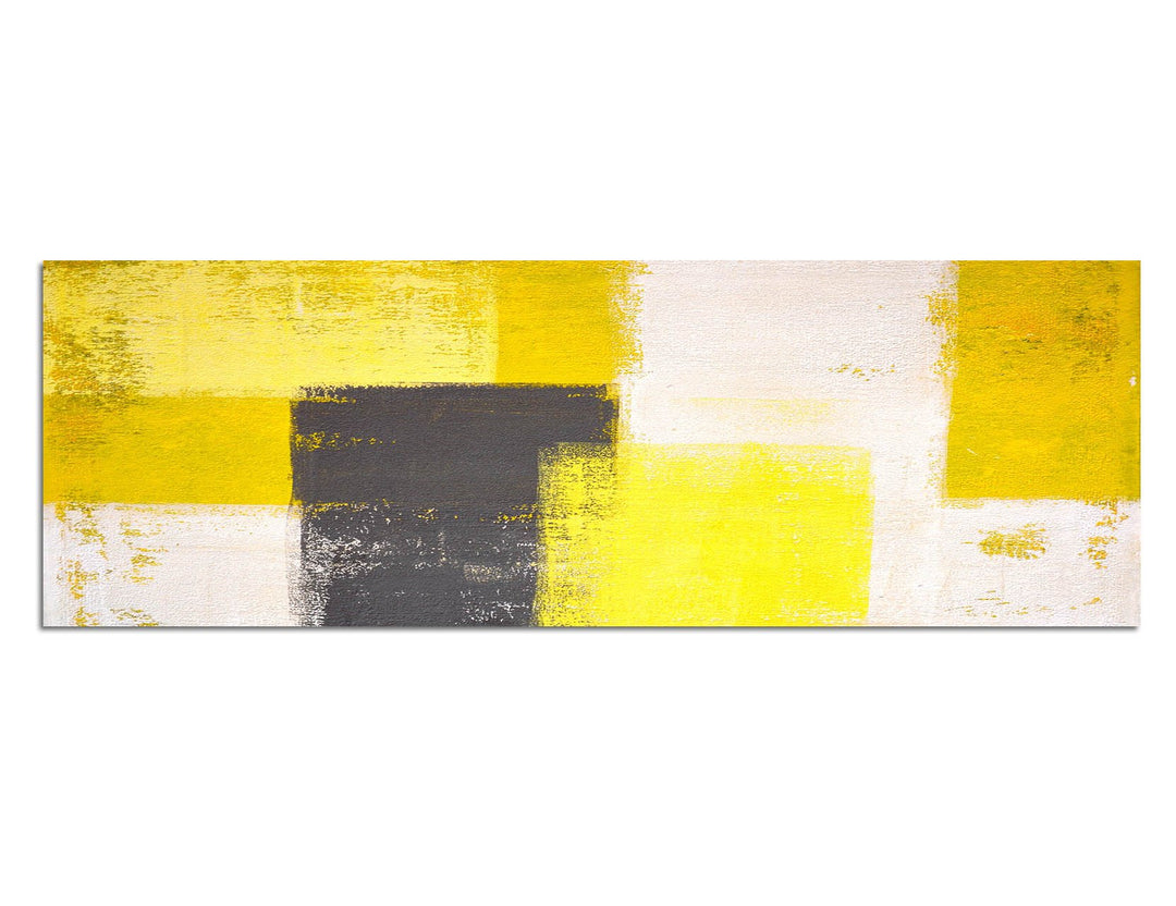 Paul Sinus Art Panoramabild auf Leinwand und Keilrahmen 120x40cm Malerei Gemälde Kunstwerk abstrakt