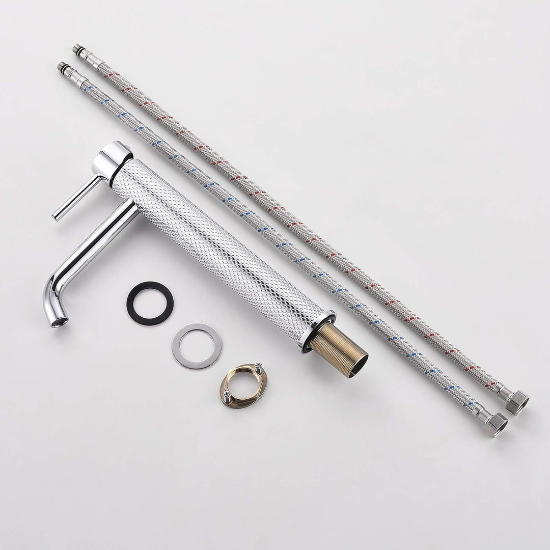 TIMACO Waschtischarmatur Wasserhahn Bad Einhebel-Mischbatterie Badarmatur Waschbecken Badezimmer Kal