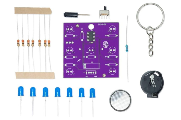 Soldered LED-Würfel Lötbausatz | Löten lernen | Made in EU | 333140