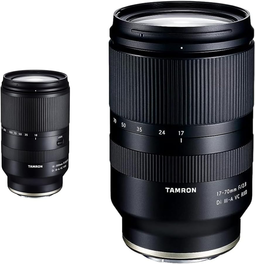 TAMRON B061S 18-300mm F/3.5-6.3 Di III-A VC VXD, Objektiv für Sony E-Mount (APS-C), schwarz & 17-70m
