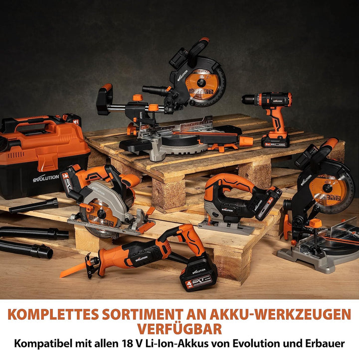Evolution Power Tools R120MXR-LI (Bare) Akku-Paddelmischer, tragbar, Paddel im Lieferumfang enthalte