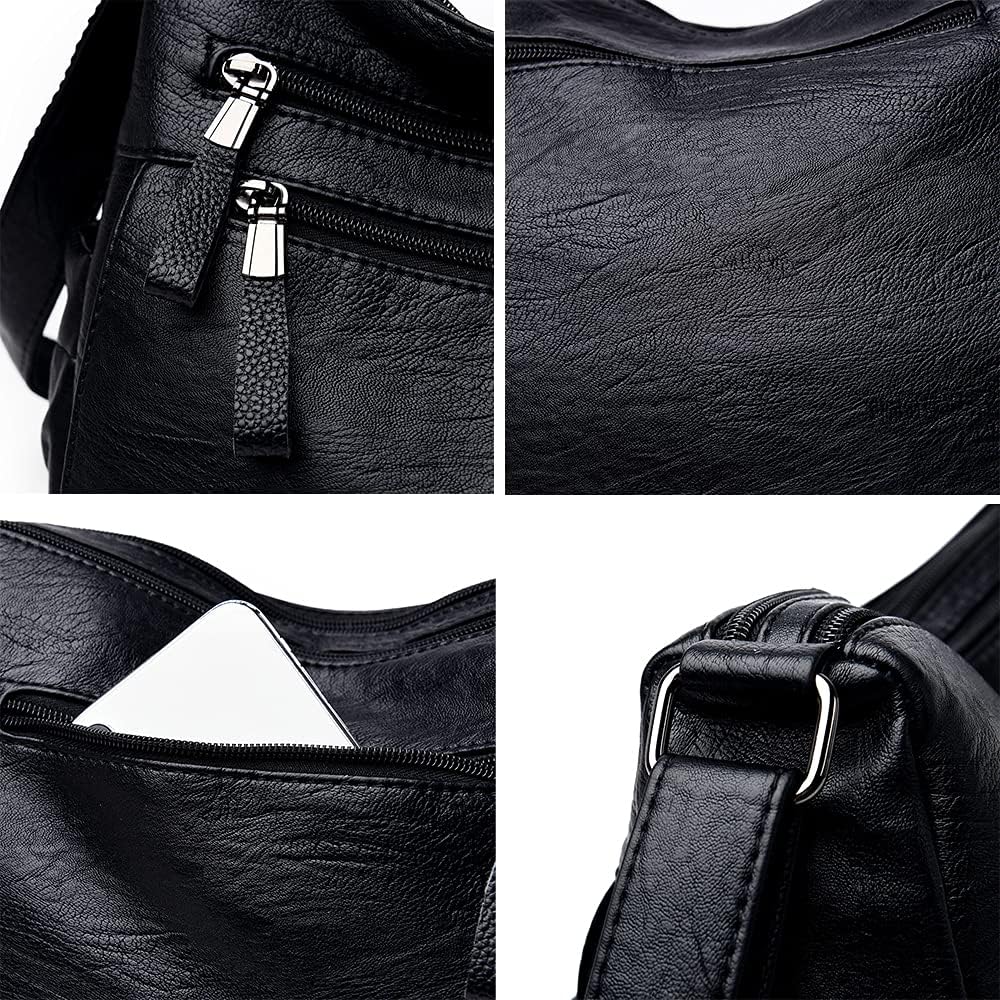 Coolives Damen Umhängetasche Handtasche aus PU-Leder Mode Tasche Schultertasche Leichte Taschen Schu