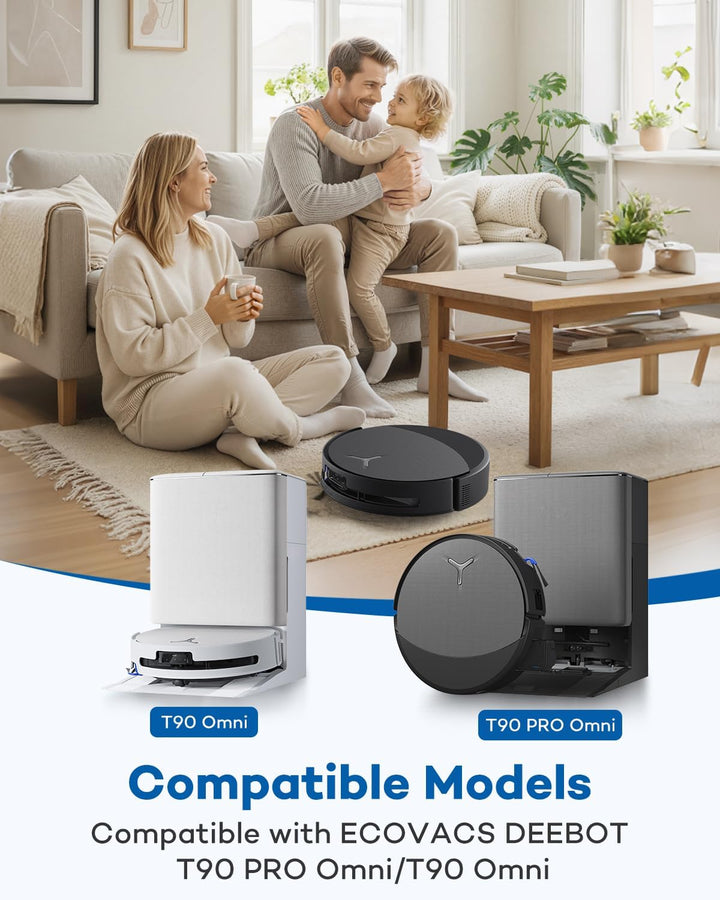 19 Stück T90 Omni Zubehör für ECOVACS DEEBOT T90 Omni / T90 PRO Omni Roboter-Staubsauger, Ersatzzube