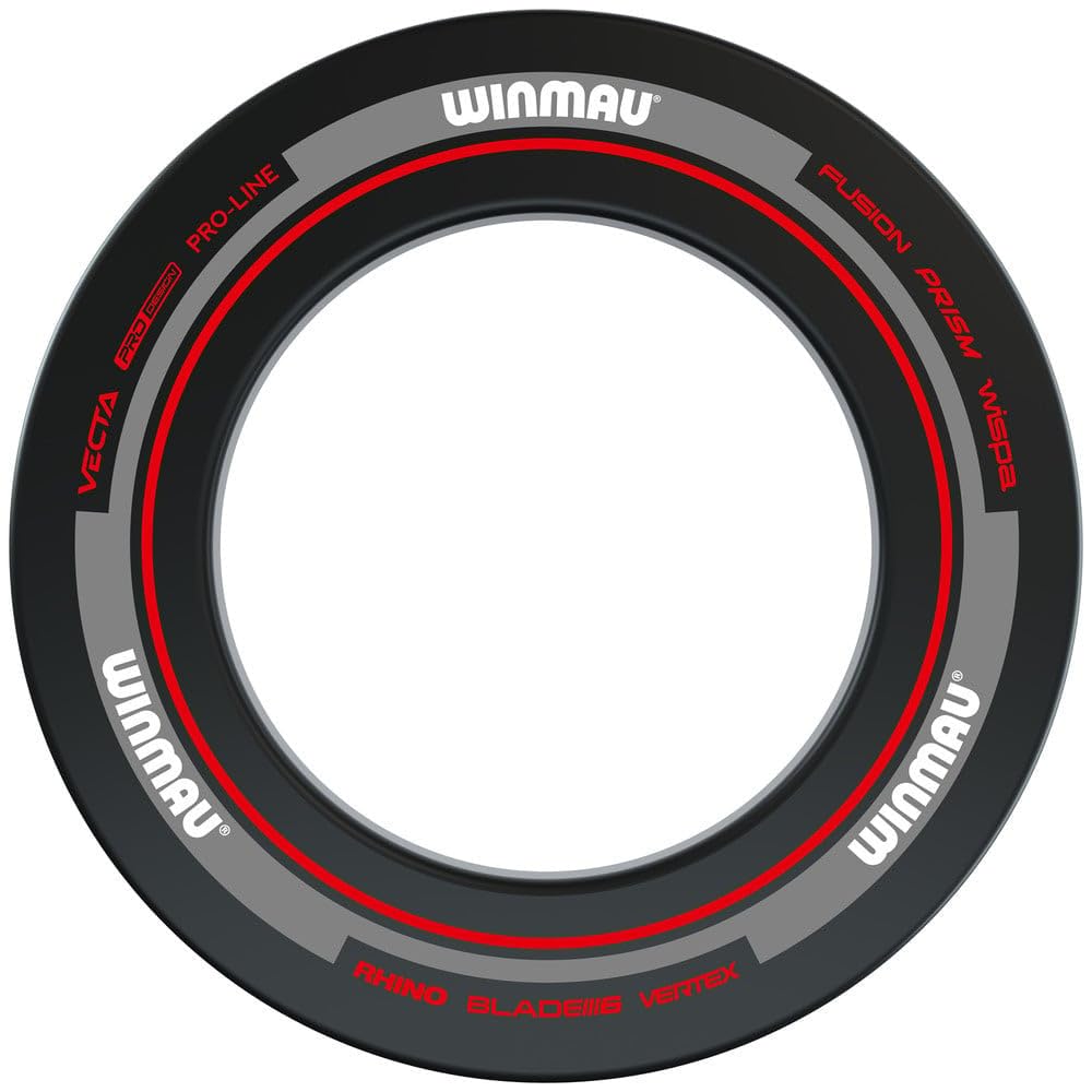 WINMAU Dartscheibe Schutzring – Advance Schwarz, Rot, Weiss & Grün Dart Surround Schwarz & Rot, Schw