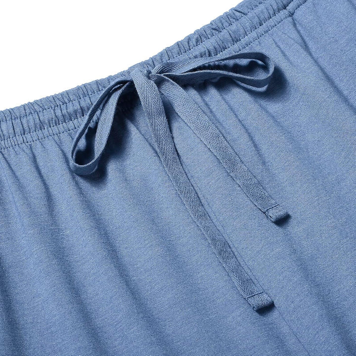 2er-Pack Schlafanzughose Herren Lang Leichte Pyjamahose aus Baumwolle Loungewear Hosen Schlafhose Fr