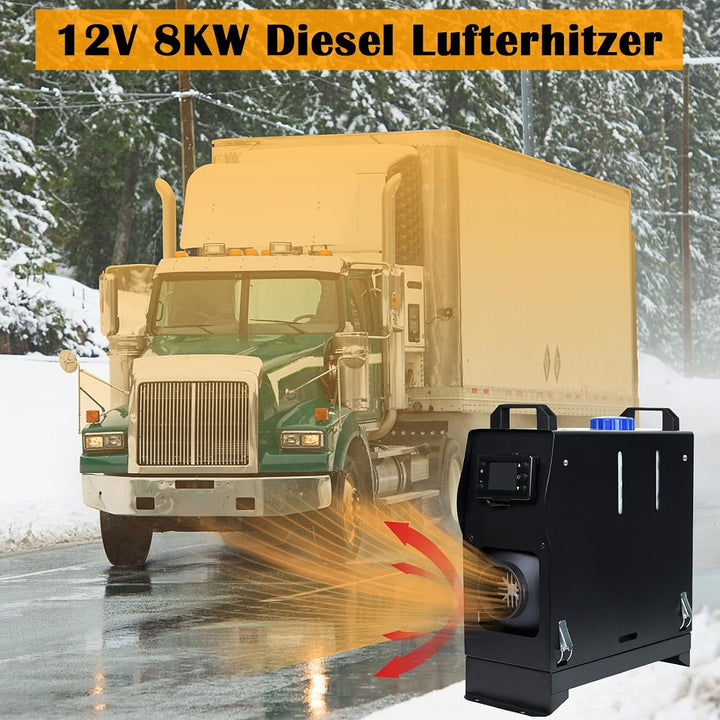 UISEBRT 8KW Standheizung Diesel Lufterhitzer 12V, Air Diesel Heizung Dieselheizung mit Schalldämpfer