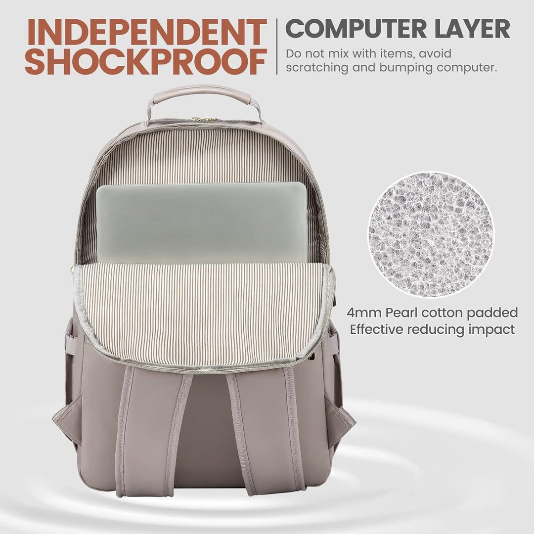 LOVEVOOK Rucksack Damen, Gross 15,6 Zoll Laptoptasche Rucksäcke Wasserdicht Daypacks mit USB Ladeans