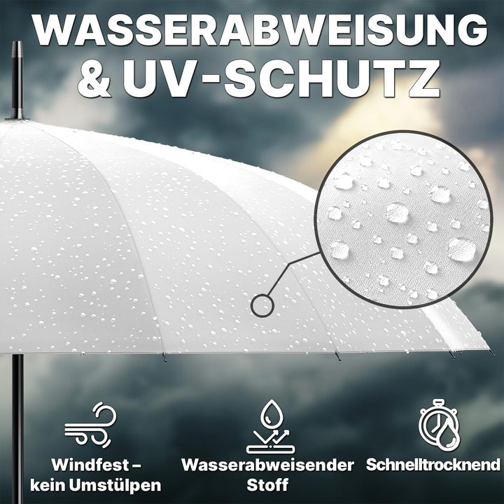 Royal Walk Regenschirm Gross Sturmfest Golf Schirm XXL Stabiler Stockschirm | Grosser Regenschirm fü