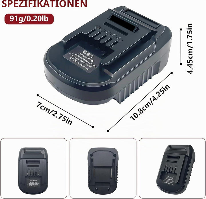 BS18EIN für Bosch auf für Einhell Akku-Adapter, Batterieadapter für Bosch Professional 18V System Ak
