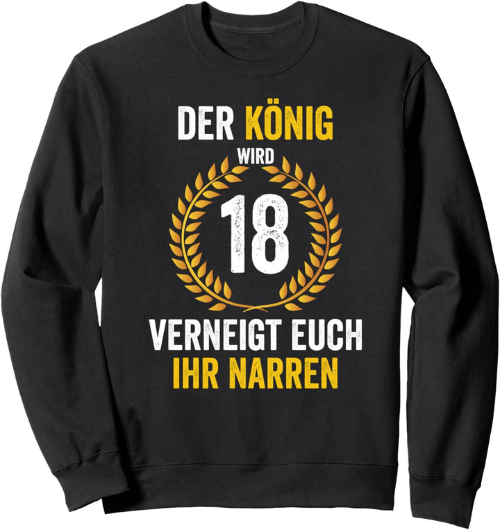 18 Geburtstag Geschenke Geburtstagsdeko Für Jungen Sweatshirt