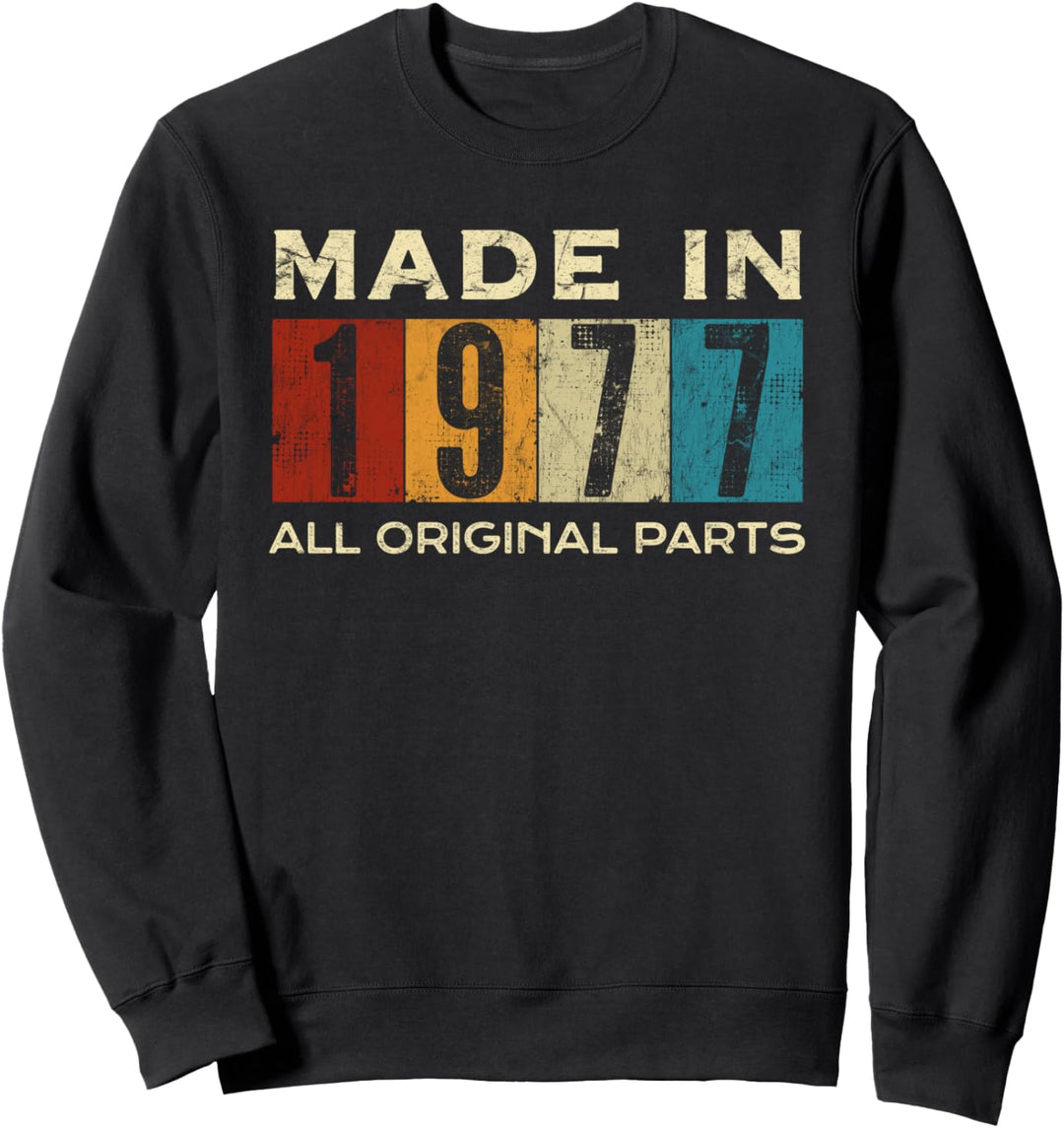 Retro hergestellt im Jahr 1977. Alle Originalteile 45 Jahre alt 45. Geburtstag Sweatshirt