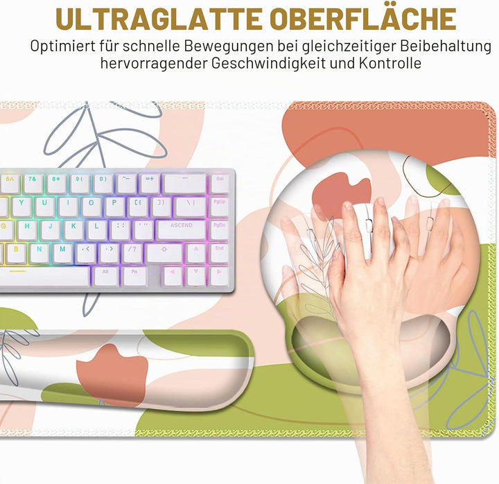 Gaming-Mauspad, grosse Schreibtischunterlage, niedlicher Schreibtischunterlage, 4-in-1-Mauspad, XXL-