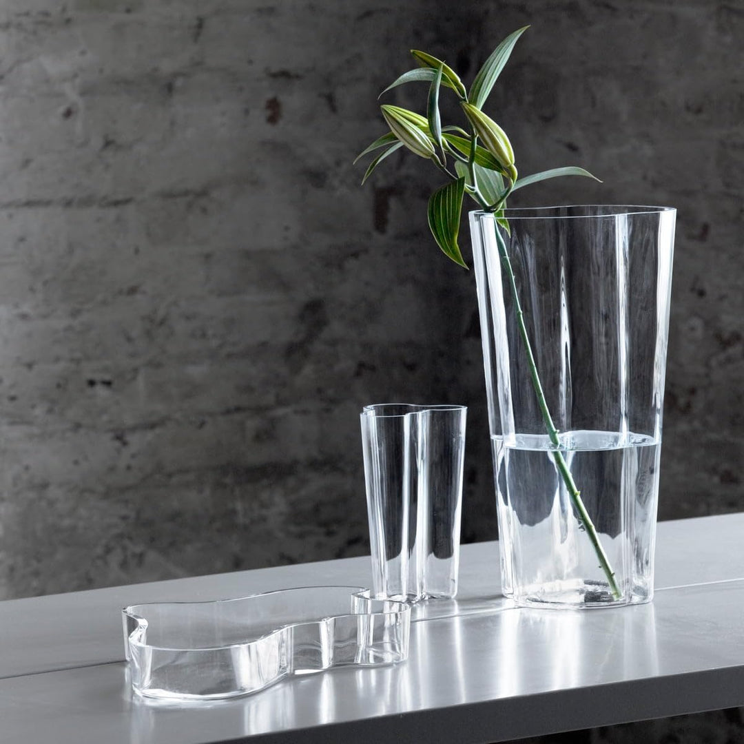 Iittala Vase Aalto 251 mm Grün aus Glas, 251 mm Grün