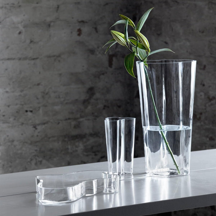 Iittala Vase Aalto 251 mm Grün aus Glas, 251 mm Grün