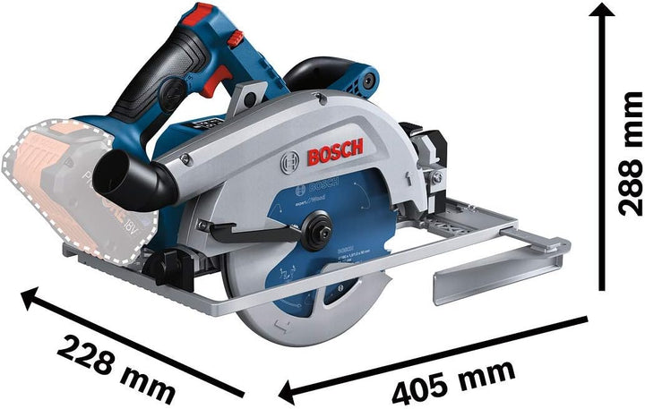 Bosch Professional 18V System BITURBO Akku Kreissäge GKS 18V-68 GC (Leerlaufdrehzahl 2500-5000 min-1