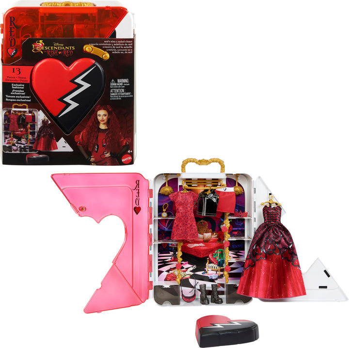 Mattel Disney Descendants 4: The Rise of Red, Schrank-Spielset mit exklusiver Kleidung &amp; Zubehör, Re