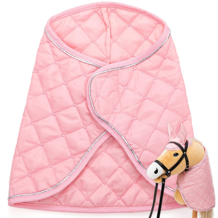 Hoofly Hobby Horse Zubehör – Decke in Pink, weich & strapazierfähig [TÜV geprüft], hochwertige & sti