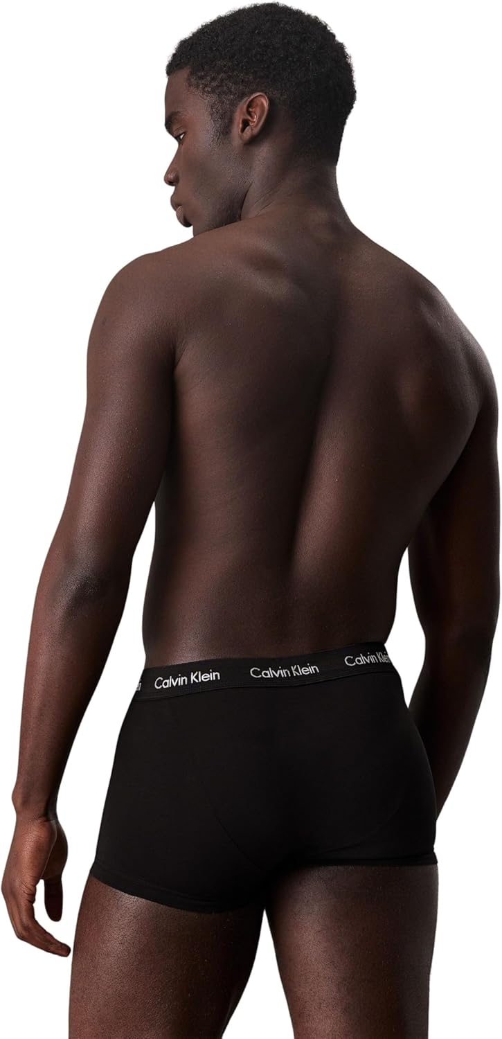 Calvin Klein Herren Low Rise Trunk XS Black/White Logo, XS Black/White Logo