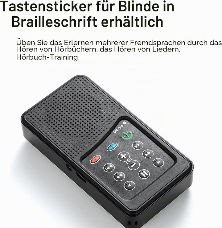Audio Bible Player für Senioren, Solar Powered Scripture Hörbuch Player mit 4 GB Kapazität und Kopfh