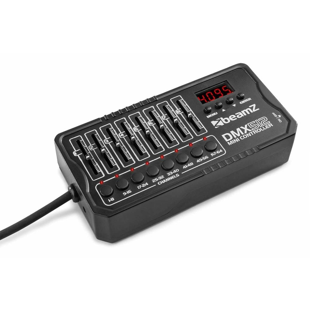BeamZ DMX-512MINI - DMX Controller, Akku Lichtmischpult, 64 Kanäle, 8 Stunden Akkulaufzeit, mobiler