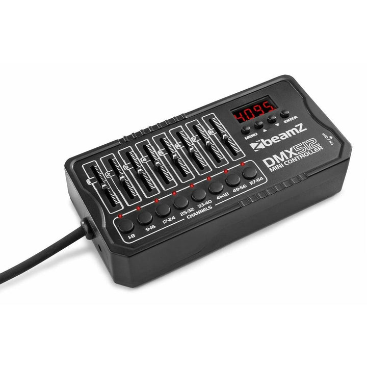 BeamZ DMX-512MINI - DMX Controller, Akku Lichtmischpult, 64 Kanäle, 8 Stunden Akkulaufzeit, mobiler