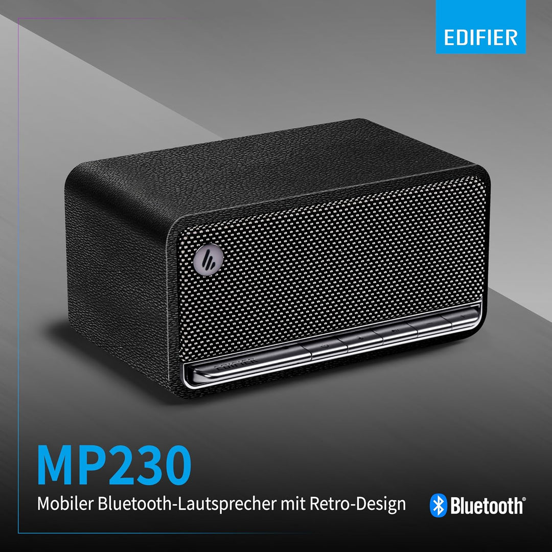 Edifier MP230 - Tragbarer Bluetooth-Lautsprecher im Retro-Design, kabellos. Wiedergabe über Bluetoot