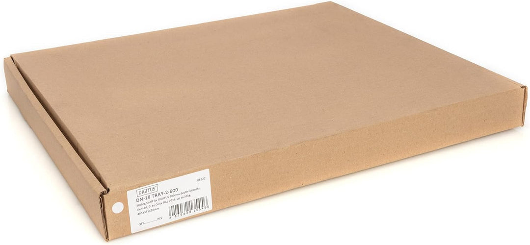 DIGITUS Ausziehbarer Fachboden - 19-Zoll - 1HE - Befestigung Vorne & Hinten - Traglast 25 kg - Für N