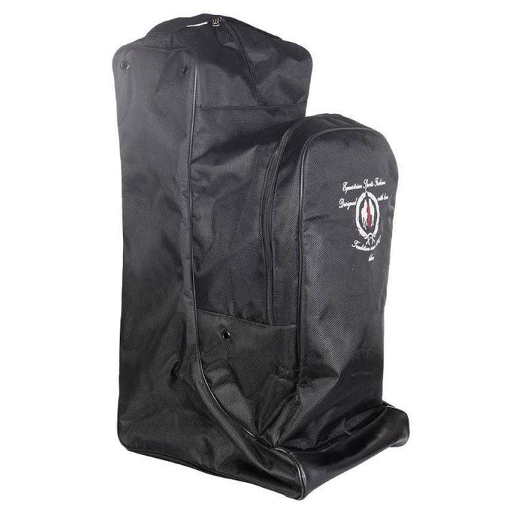 HKM Stiefeltasche mit Helmfach, schwarz Einheitsgrösse Schwarz, Einheitsgrösse Schwarz
