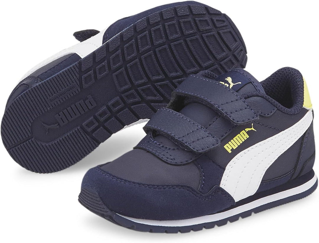 PUMA Unisex Baby St Runner V3 Nl V Inf Sneaker 21 EU Peacoat Lemon Sherbert, 21 EU Peacoat Lemon She