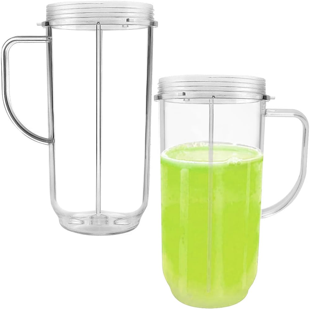 2 Stk 650ml Becher Kompatibel mit Magic Bullet Elektrischer Mixer Blender MB1001 - Juicer Ersatzbech