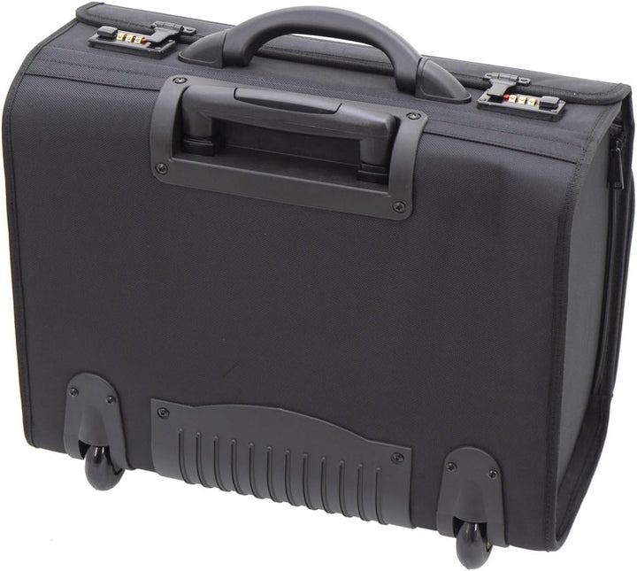 Pilotenkoffer Aktenkoffer Unisex Lehrerkoffer Trolley 47 cm Schwarz