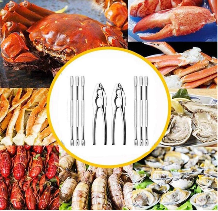 Meeresfrüchte Werkzeug Set,Biluer 20PCS Meeresfrüchte Gabeln Hummergabel And 2PCS Nussknacker Nussöf