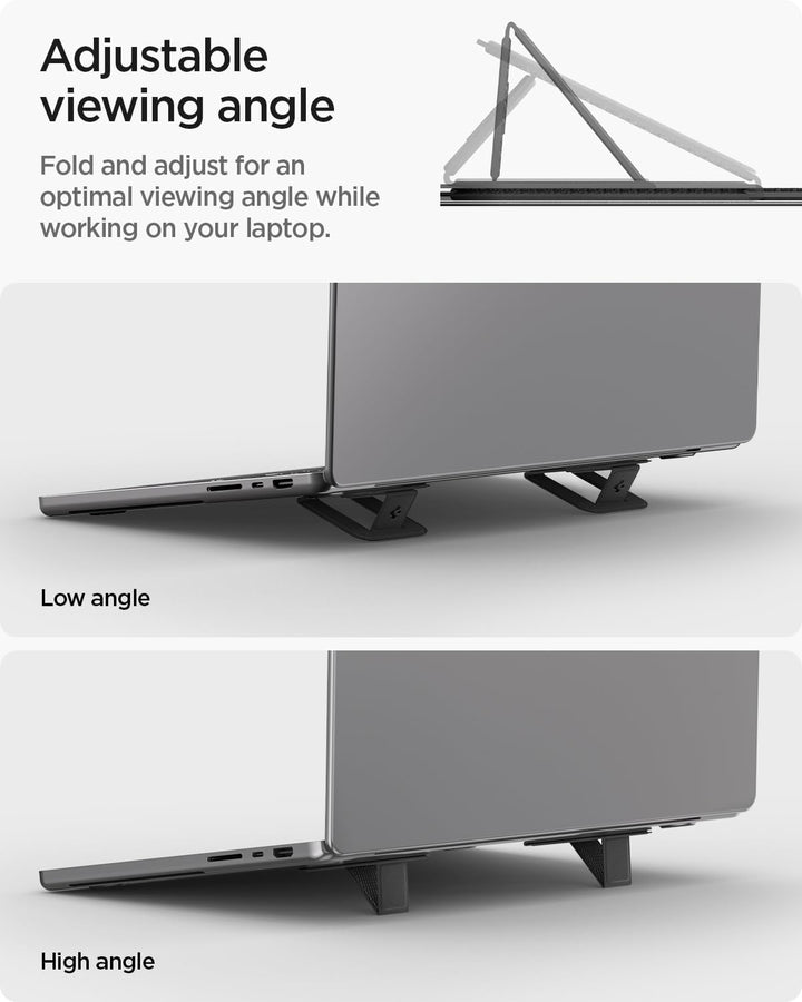 Spigen Slim Fold Laptop Ständer Höhenverstellbar [2 Stück] Selbstklebender Laptopständer, Doppelt Ve