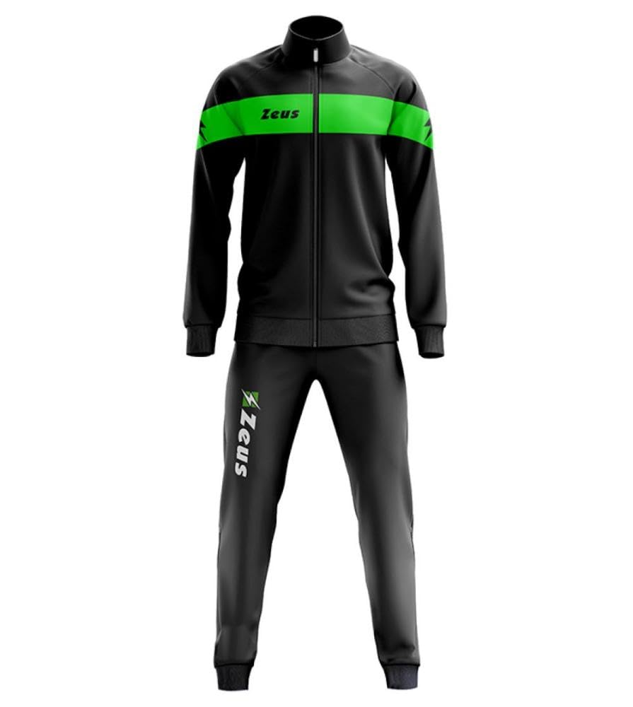ZEUSPORT Zeus Trainingsanzug für Apollo, Laufen, Joggen, Training, Entspannung, Fussball, Sport Schw
