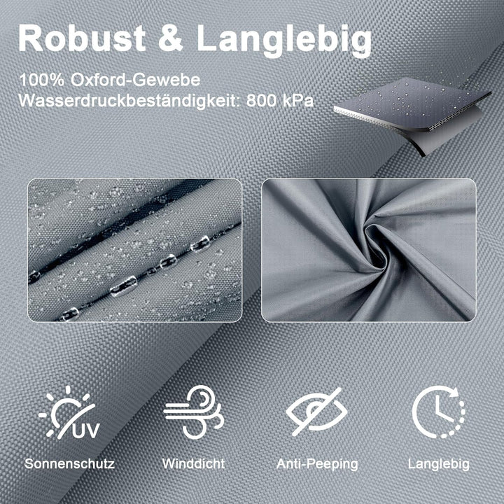 SUNNY GUARD Sonnensegel Wasserdicht 4x4x4m Dreieckig Sonnenschutz Wetterschutz Segel Baldachin UV Sc